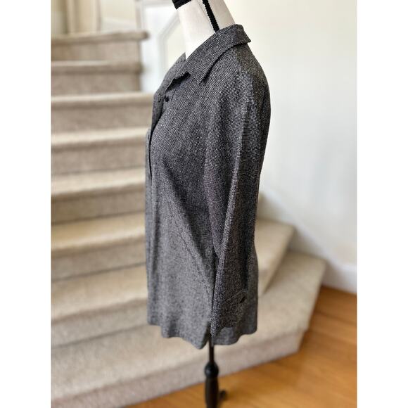 Vintage Ann May Black & White Micro Dot Silk Skirt Short Top Set Old Money - Picture 8 of 14